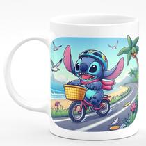 Caneca de Porcelana Stitch 325ml Road (Lilo &amp Stitch)