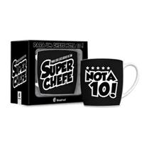 Caneca de Porcelana Super Chefe Nota 10 300ml - Brasfoot Caneca de Porcelana Super Chefe Nota 10 300ml - Brasfoot