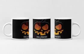 Caneca de Porcelana Tema Halloween Dia das Bruxas 325ml