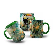 Caneca de Porcelana Tucano Ave IA Natureza Mata Atlantica Caneca de Porcelana Tucano Ave IA Natureza Mata Atlantica