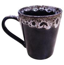 Caneca de Porcelana Tulipa Borda Decorada 250ml - Hr Horacilio