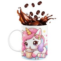 Caneca de Porcelana Unicórnio Cute 325ml Color Marshmallows