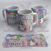 Caneca de Porcelana Unicórnio Indelicado - Pouco Me F*** Caneca de Porcelana Unicórnio Indelicado - Pouco Me F***