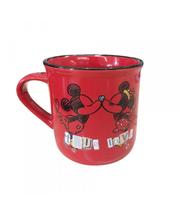 Caneca De Porcelana Vermelha Mickey e Minnie True Love 280ml Disney