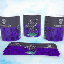 Caneca de Porcelana Vingadores Marvel Pantera Negra 325ML Branca com Estampa Decorada Outras Marcas Caneca de Porcelana Vingadores Marvel Pantera Negra 325ML Branca com Estampa Decorada Outras Marcas
