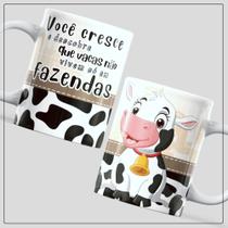 Caneca de porcelana - Você cresce e descobre que vacas não vivem só nas fazendas! - LIVE