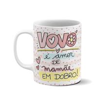 Caneca de porcelana vovó, mamãe em dobro!