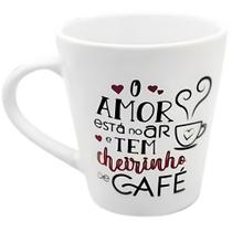 Caneca De Porcelana Xícara Café Frases Positavas Engraçadas Felizes Motivacionais 300ml Branca Wincy