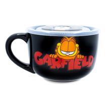 Caneca de Sopa de Cerâmica Garfield 700ml com Tampa - Silver Buffalo Caneca de Sopa de Cerâmica Garfield 700ml com Tampa - Silver Buffalo