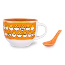 Caneca de sopa Sanrio Gudetama x Nissin Top Ramen 710mL com colher