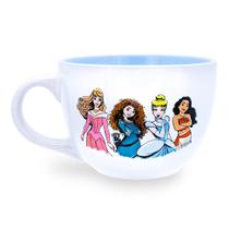 Caneca de sopa Silver Buffalo Disney Princess 710ml em cerâmica Caneca de sopa Silver Buffalo Disney Princess 710ml em cerâmica