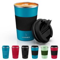 Caneca de viagem MOMSIV 350ml de aço inoxidável isolada 12 onças