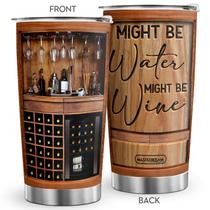 Caneca de viagem Oasisdream Tumbler 600 ml com estampa de barril de vinho Caneca de viagem Oasisdream Tumbler 600 ml com estampa de barril de vinho