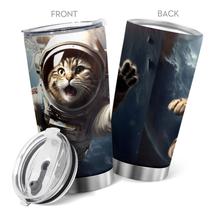 Caneca de viagem Oasisdream Tumbler 600 ml com estampa de gato