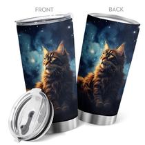 Caneca de viagem Oasisdream Tumbler 600 ml com estampa de gato