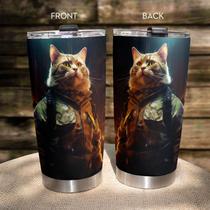 Caneca de viagem Oasisdream Tumbler 600 ml com estampa de gato