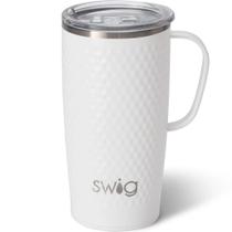 Caneca de viagem Swig Life 650 ml isolada com alça e tampa, bola de golfe