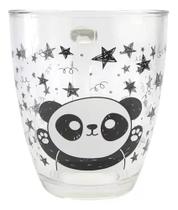 Caneca de Vidro 350ml Decorada Estampa Caneca:Panda Caneca de Vidro 350ml Decorada Estampa Caneca:Panda