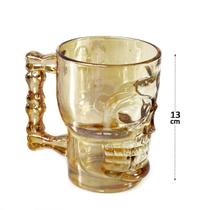 Caneca de Vidro 510 ml Chopp Caveira Gold Caneca de Vidro 510 ml Chopp Caveira Gold