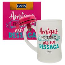 Caneca De Vidro Amigas Inseparáveis Com Campainha 400ml - unika