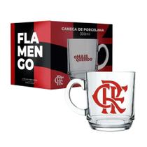 Caneca de Vidro Aspen Flamengo 300ml - Allmix