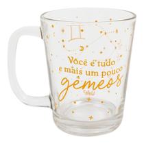 Caneca de vidro basic - astral gêmeos - UATT
