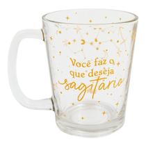 Caneca de vidro basic - astral sagitário - UATT