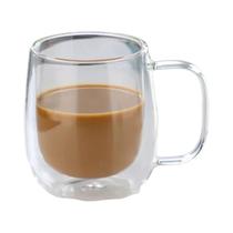 Caneca de Vidro Borosilicato com Parede Dupla - Resistente a Calor para Café, Leite e Suco