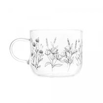 Caneca de Vidro Borossilicato 120ml Flor Caneca de Vidro Borossilicato 120ml Flor