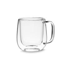 Caneca de Vidro Borossilicato 250ML com Parede Dupla Transparente para Bebidas