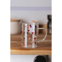 Caneca de Vidro Borossilicato Resistente ao Calor Love 200ml