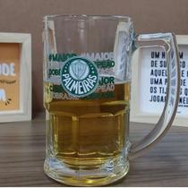 Caneca de vidro bristol do palmeiras para cerveja 300ml - allmix