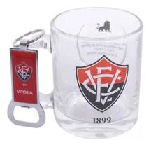 Caneca De Vidro C/ Abridor De Garrafas 350ml Vitória Oficial