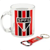 Caneca De Vidro Com Abridor De Garrafas 350ml São Paulo SPFC Ref. TWZB13150B2B