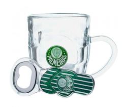 Caneca De Vidro Com Abridor Palmeiras 310ml Caneca De Vidro Com Abridor Palmeiras 310ml