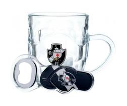 Caneca De Vidro Com Abridor Vasco 310ml - Minas de Presentes