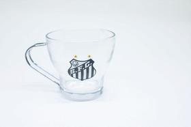 Caneca de Vidro com Alça de Metal - Santos - Licenciada Caneca de Vidro com Alça de Metal - Santos - Licenciada