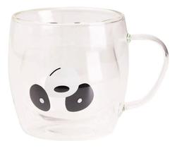 Caneca De Vidro Com Alça Panda 300ml Caneca De Vidro Com Alça Panda 300ml