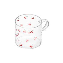 Caneca de vidro com Alça Resistente ao calor 125ml Lyor Cor:Cherry