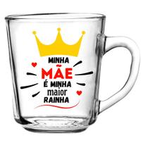 Caneca de Vidro com Decoração Mães 230ml Caneca de Vidro com Decoração Mães 230ml