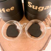 Caneca de Vidro Coração Parede Dupla 80ml Presente Perfeito