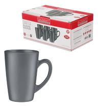 Caneca de Vidro Cusco 6 Peças 200Ml Cinza Hauskraft Caneca de Vidro Cusco 6 Peças 200Ml Cinza Hauskraft
