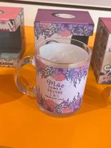 Caneca de vidro de estampada