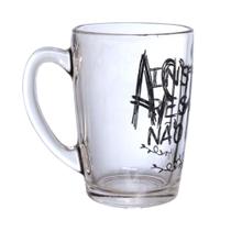 Caneca de Vidro Decorada 320ml Inspira Respira Não Pira Hauskraft Caneca de Vidro Decorada 320ml Inspira Respira Não Pira Hauskraft