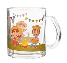 Caneca de Vidro Decorada Festa Junina de 320 ML