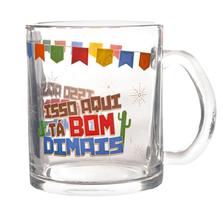 Caneca de Vidro Decorada Festa Junina de 320 ML