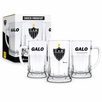 Caneca de Vidro Decorada na Caixa 565ml Presente Brasfoot Times - Atlético Mineiro Galo Caneca de Vidro Decorada na Caixa 565ml Presente Brasfoot Times - Atlético Mineiro Galo