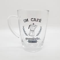 Caneca de Vidro "Dia Leve, Café Forte" - 300 mL - 1 unidade - AllMix -