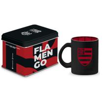 Caneca de Vidro Diamond Metalic Lata - Flamengo - 300ml - Brasfoot Caneca de Vidro Diamond Metalic Lata - Flamengo - 300ml - Brasfoot