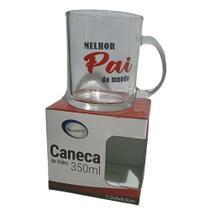 Caneca de Vidro Dias dos Pais Presente 350ml